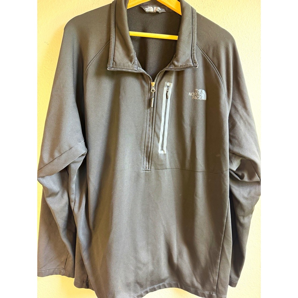 The North Face TNF Men's 3XL Black Fleece 1/2 Zip Jacket Long Sleeve